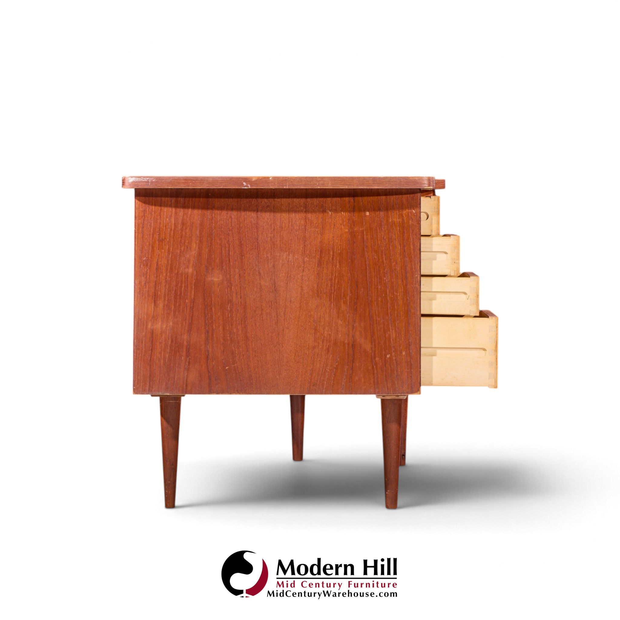 kai kristiansen for feldballes model 54 mid century danish teak tambour door desk