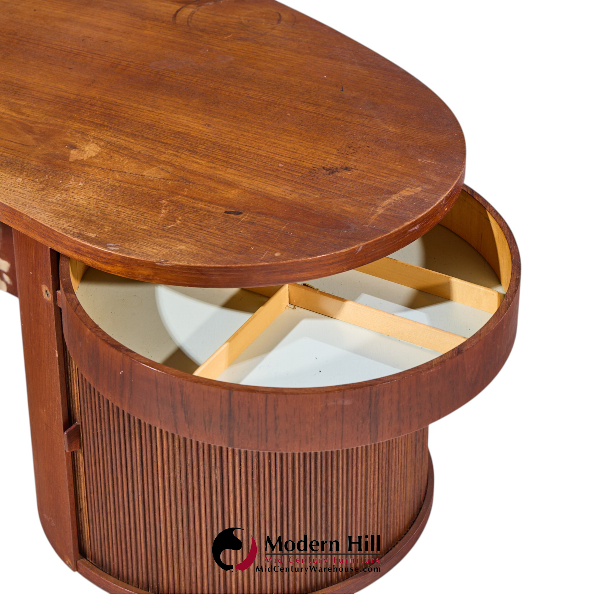 kai kristiansen for feldballes model 54 mid century danish teak tambour door desk