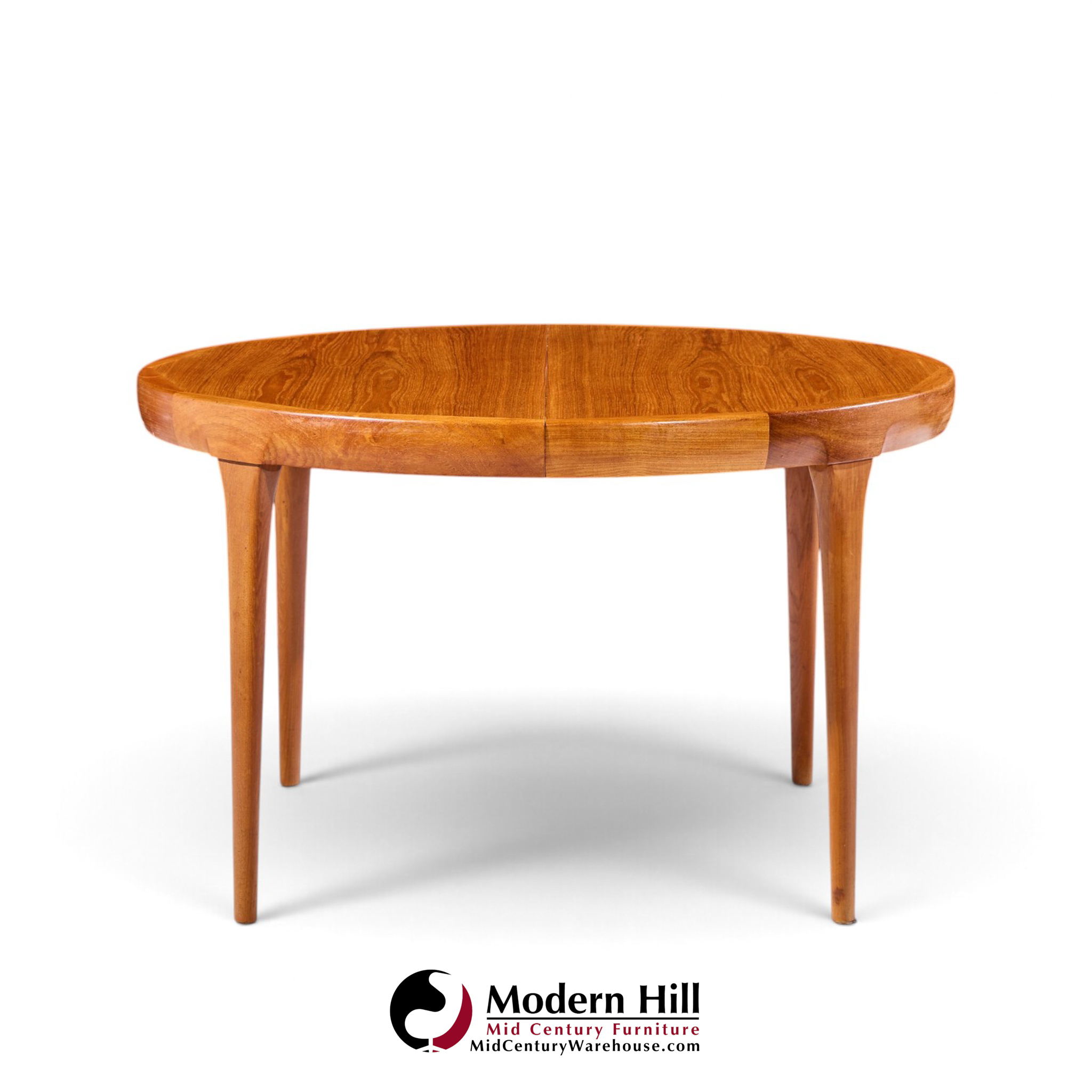 kofod larsen for faarup møbelfabrik mid century danish teak expanding dining table with 2 leaves