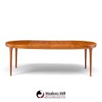 kofod larsen for faarup møbelfabrik mid century danish teak expanding dining table with 2 leaves