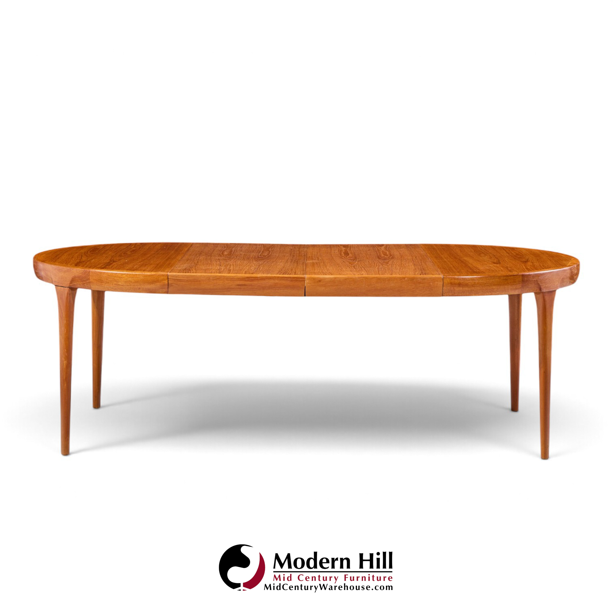 kofod larsen for faarup møbelfabrik mid century danish teak expanding dining table with 2 leaves