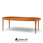 kofod larsen for faarup møbelfabrik mid century danish teak expanding dining table with 2 leaves