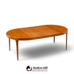 kofod larsen for faarup møbelfabrik mid century danish teak expanding dining table with 2 leaves