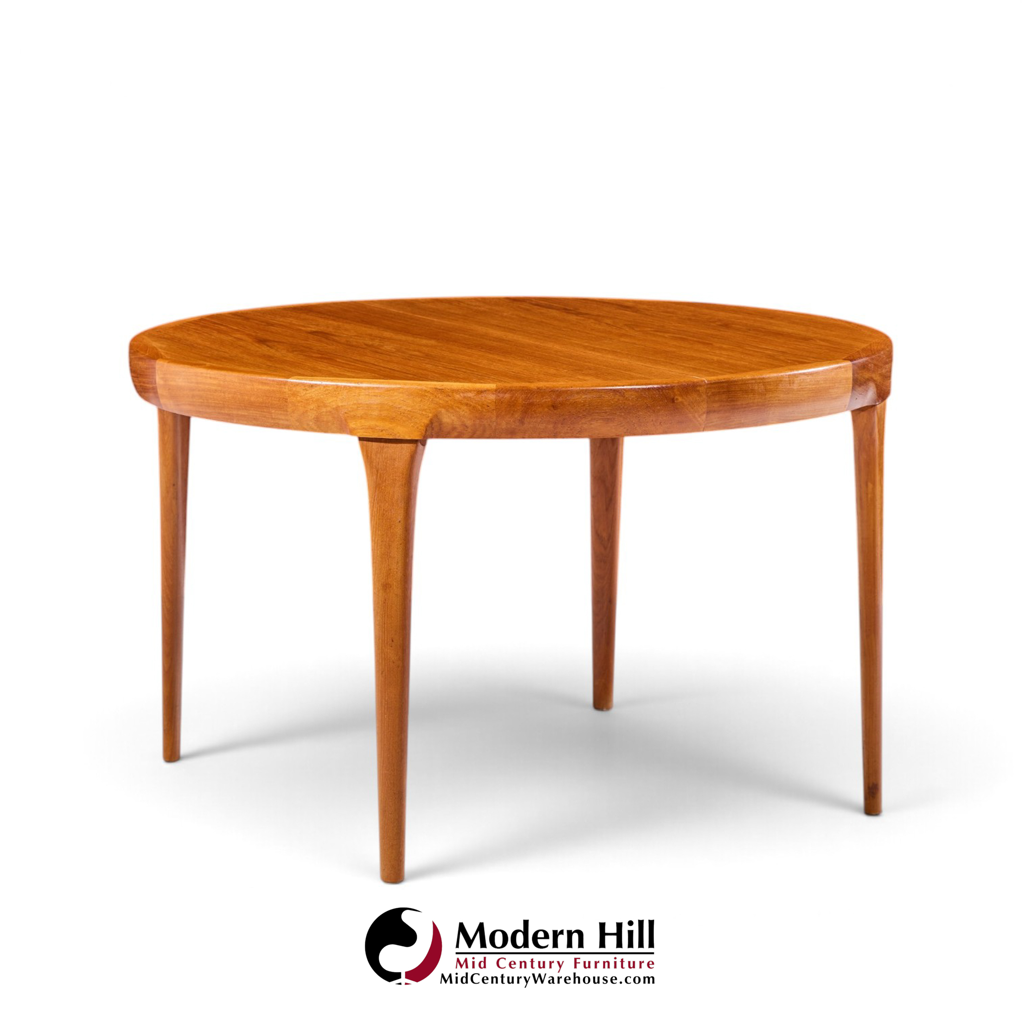 kofod larsen for faarup møbelfabrik mid century danish teak expanding dining table with 2 leaves