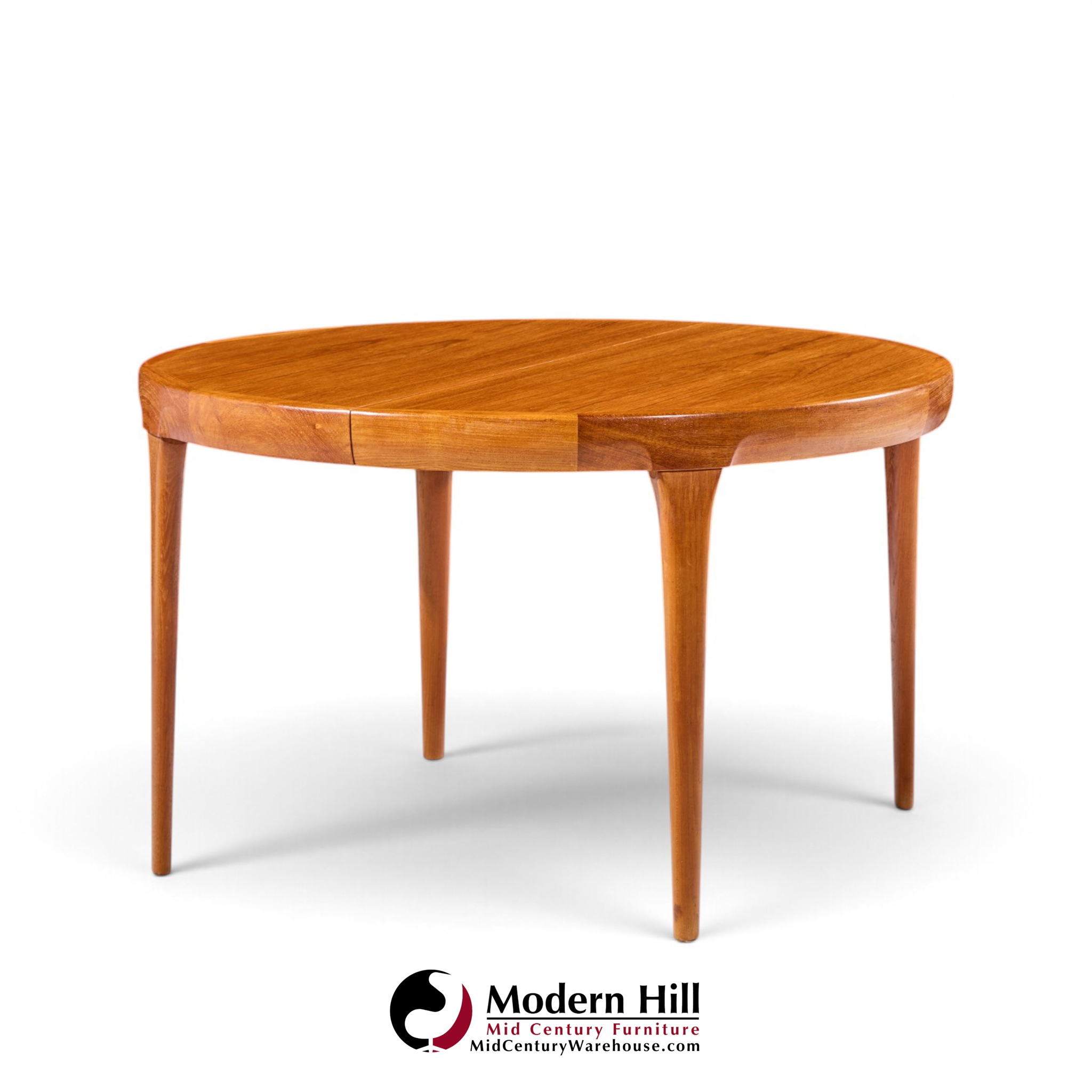 kofod larsen for faarup møbelfabrik mid century danish teak expanding dining table with 2 leaves