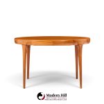 kofod larsen for faarup møbelfabrik mid century danish teak expanding dining table with 2 leaves