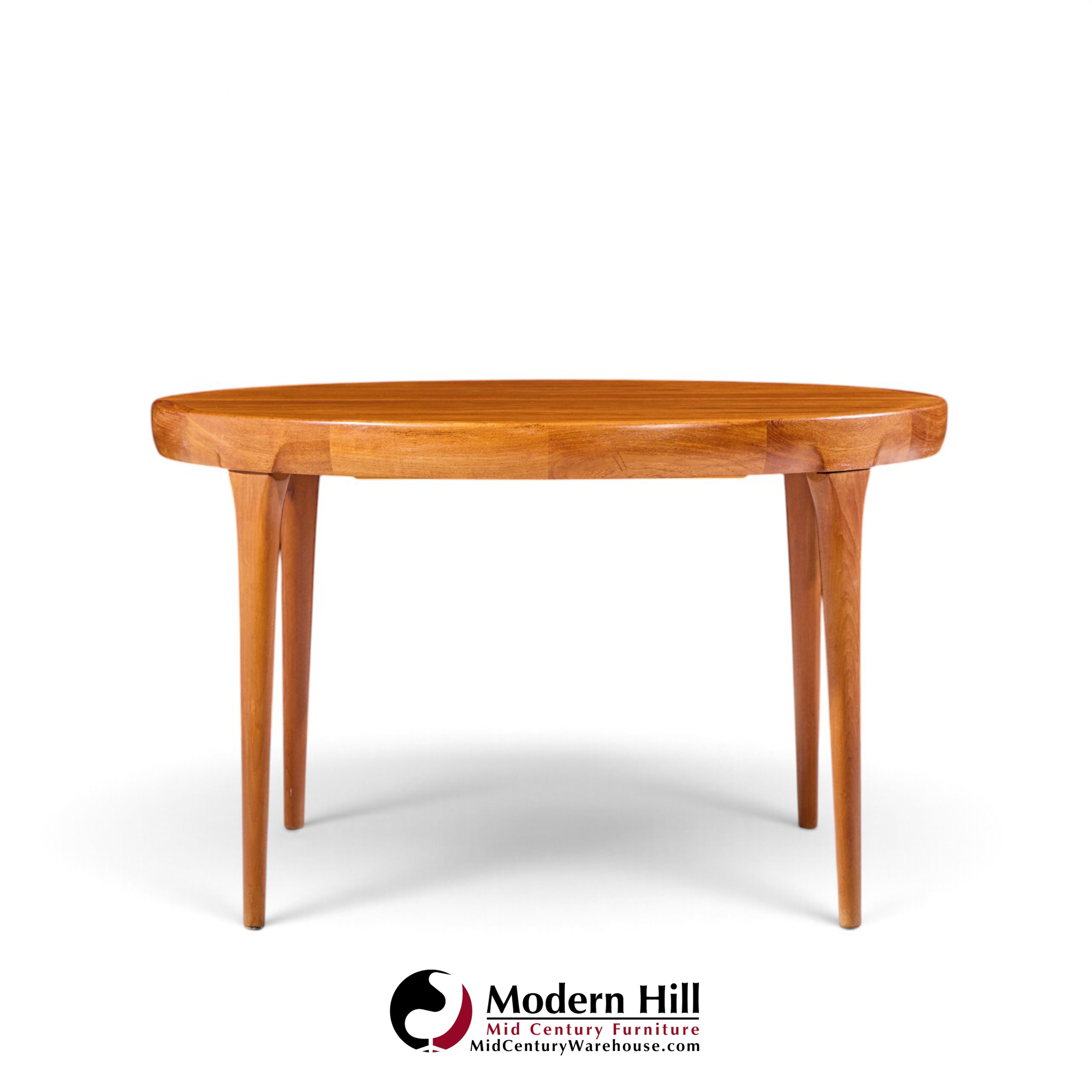 kofod larsen for faarup møbelfabrik mid century danish teak expanding dining table with 2 leaves