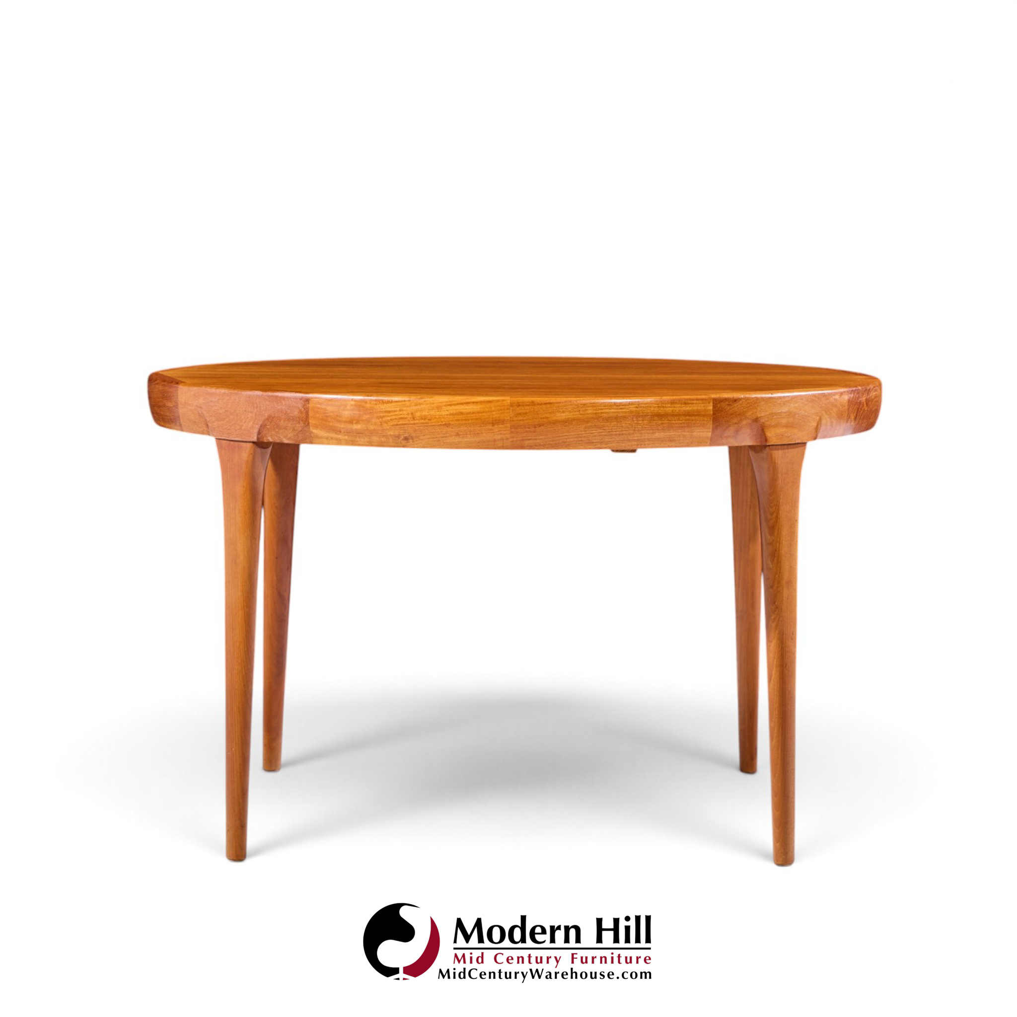 kofod larsen for faarup møbelfabrik mid century danish teak expanding dining table with 2 leaves