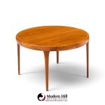 kofod larsen for faarup møbelfabrik mid century danish teak expanding dining table with 2 leaves
