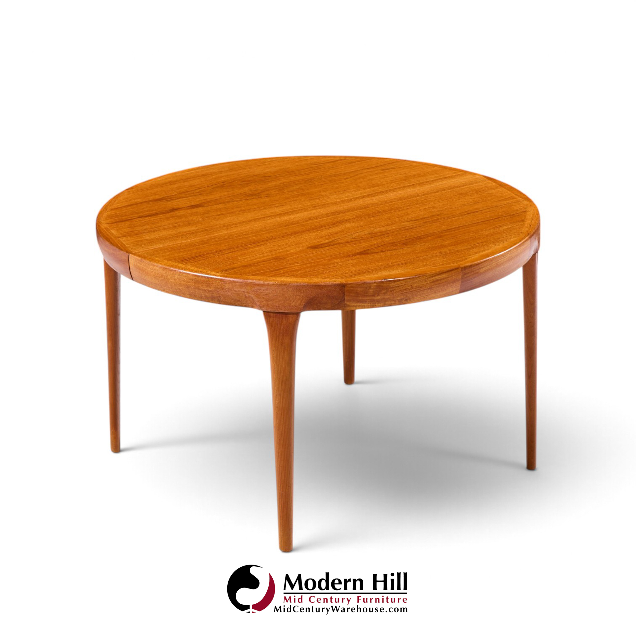 kofod larsen for faarup møbelfabrik mid century danish teak expanding dining table with 2 leaves