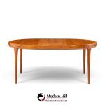 kofod larsen for faarup møbelfabrik mid century danish teak expanding dining table with 2 leaves