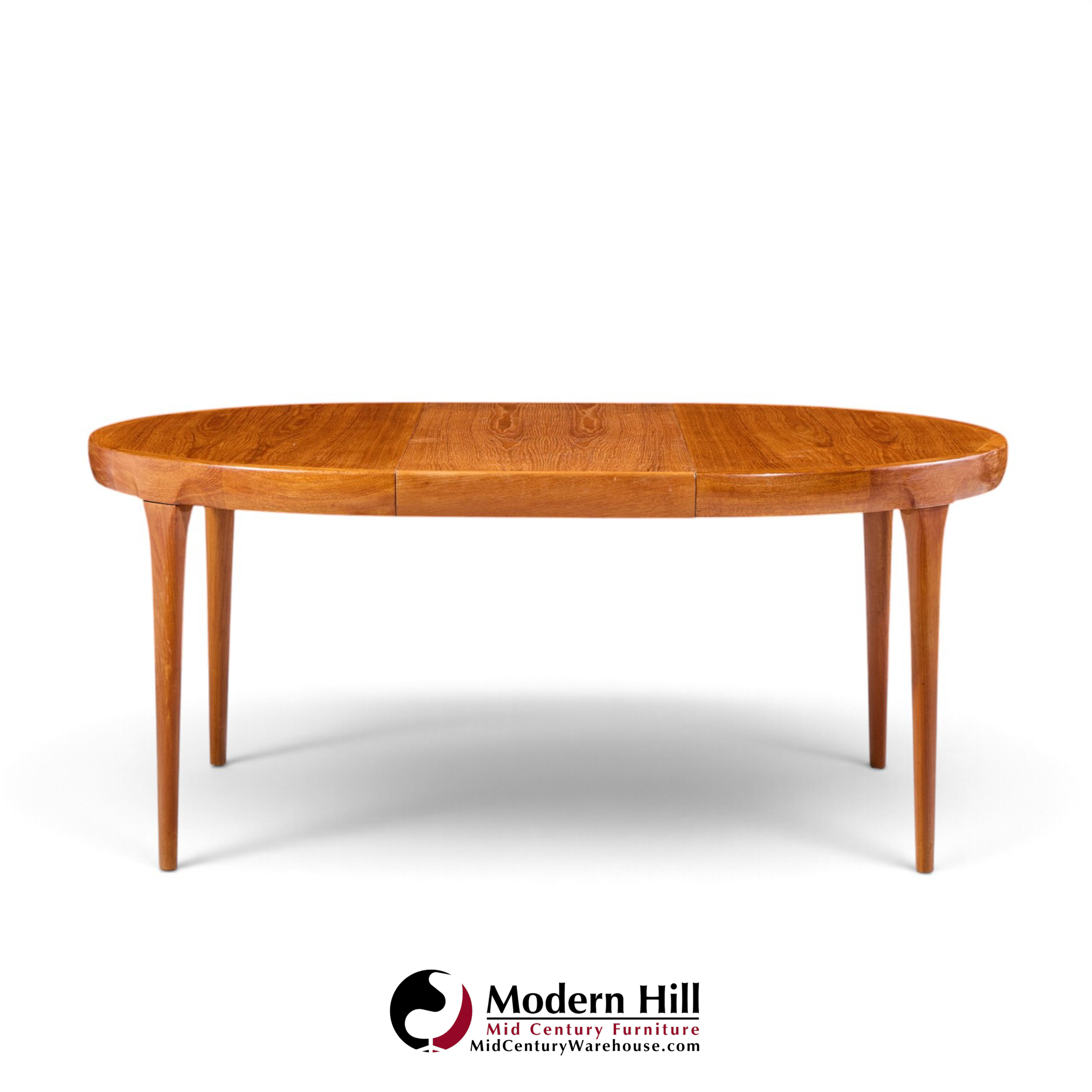 kofod larsen for faarup møbelfabrik mid century danish teak expanding dining table with 2 leaves