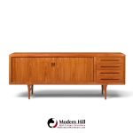 kofod-larsen for faarup møbelfabrik mid century danish teak tambour door credenza