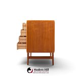 kofod-larsen for faarup møbelfabrik mid century danish teak tambour door credenza