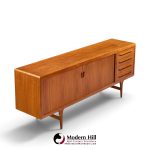 kofod-larsen for faarup møbelfabrik mid century danish teak tambour door credenza