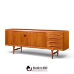 kofod-larsen for faarup møbelfabrik mid century danish teak tambour door credenza