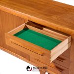 kofod-larsen for faarup møbelfabrik mid century danish teak tambour door credenza