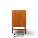 kofod-larsen for faarup møbelfabrik mid century danish teak tambour door credenza