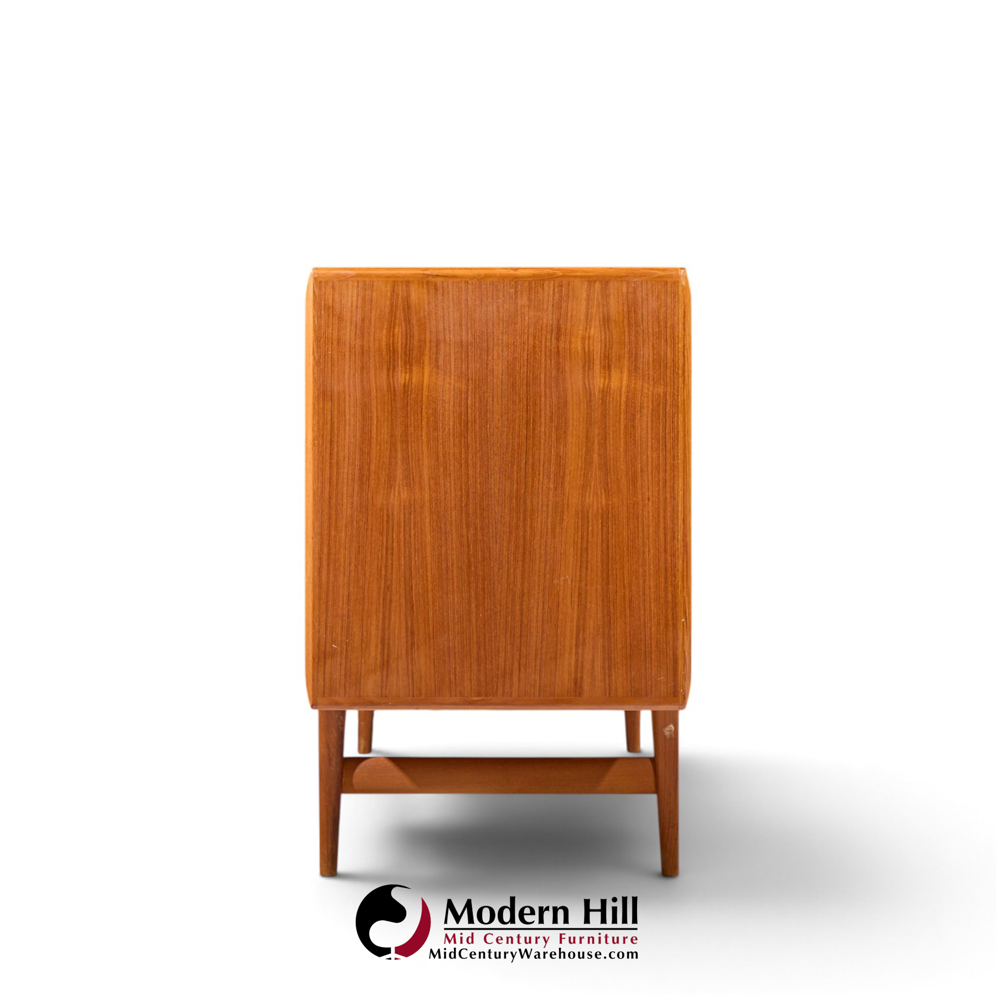 kofod-larsen for faarup møbelfabrik mid century danish teak tambour door credenza