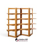 kurt Østervig style mid century teak bookshelf room divider