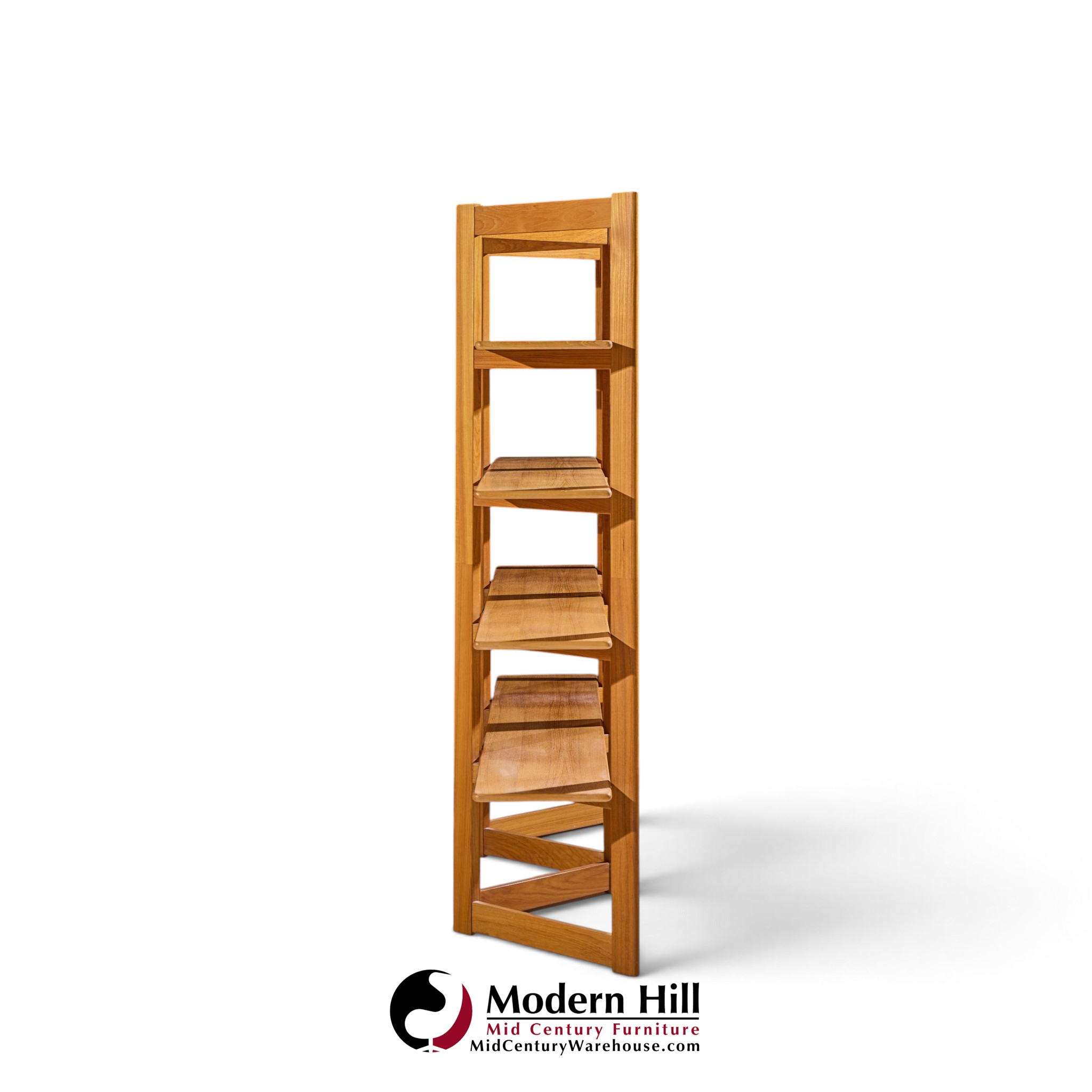 kurt Østervig style mid century teak bookshelf room divider