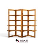 kurt Østervig style mid century teak bookshelf room divider