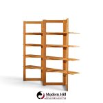 kurt Østervig style mid century teak bookshelf room divider