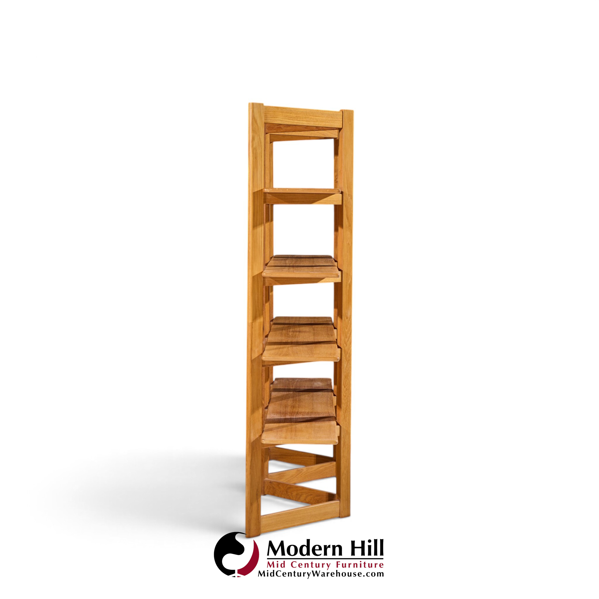 kurt Østervig style mid century teak bookshelf room divider