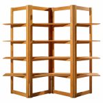 kurt Østervig style mid century teak bookshelf room divider