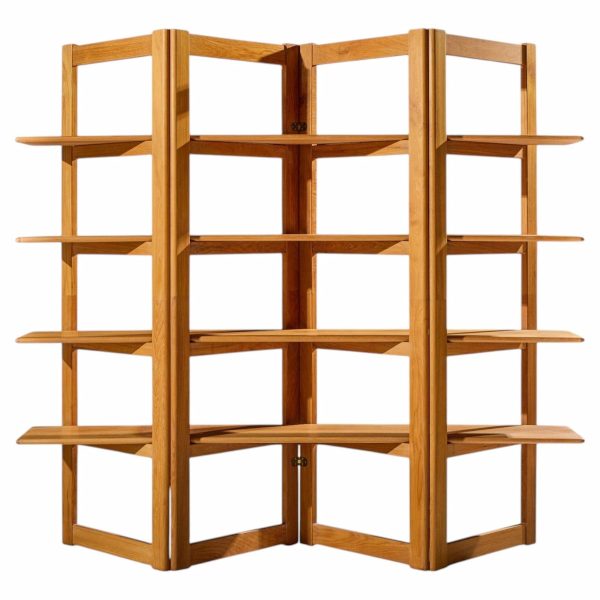 kurt Østervig style mid century teak bookshelf room divider