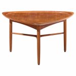 kurt Østervig for jason møbler model 176 mid century danish teak guitar pick side coffee table