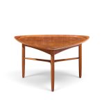 kurt Østervig for jason møbler model 176 mid century danish teak guitar pick side coffee table