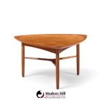 kurt Østervig for jason møbler model 176 mid century danish teak guitar pick side coffee table