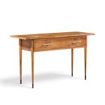 lane acclaim mid century walnut console table