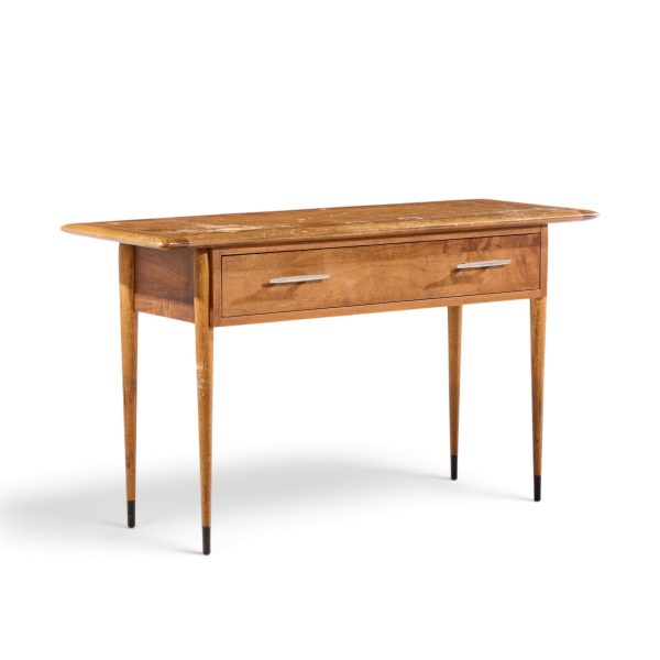 lane acclaim mid century walnut console table