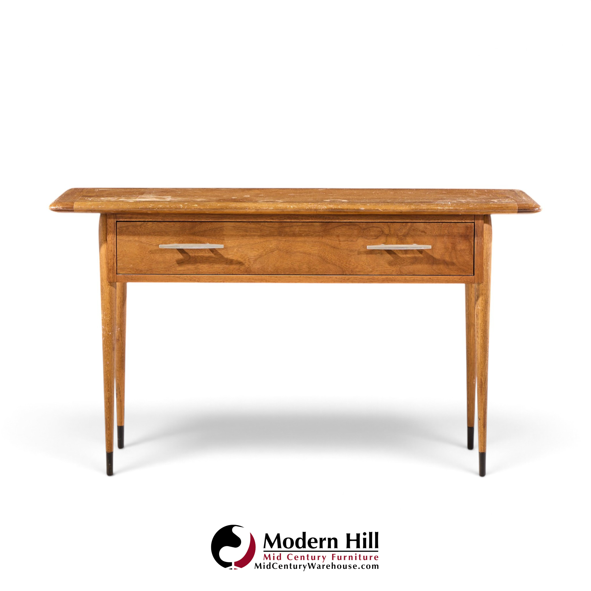 lane acclaim mid century walnut console table