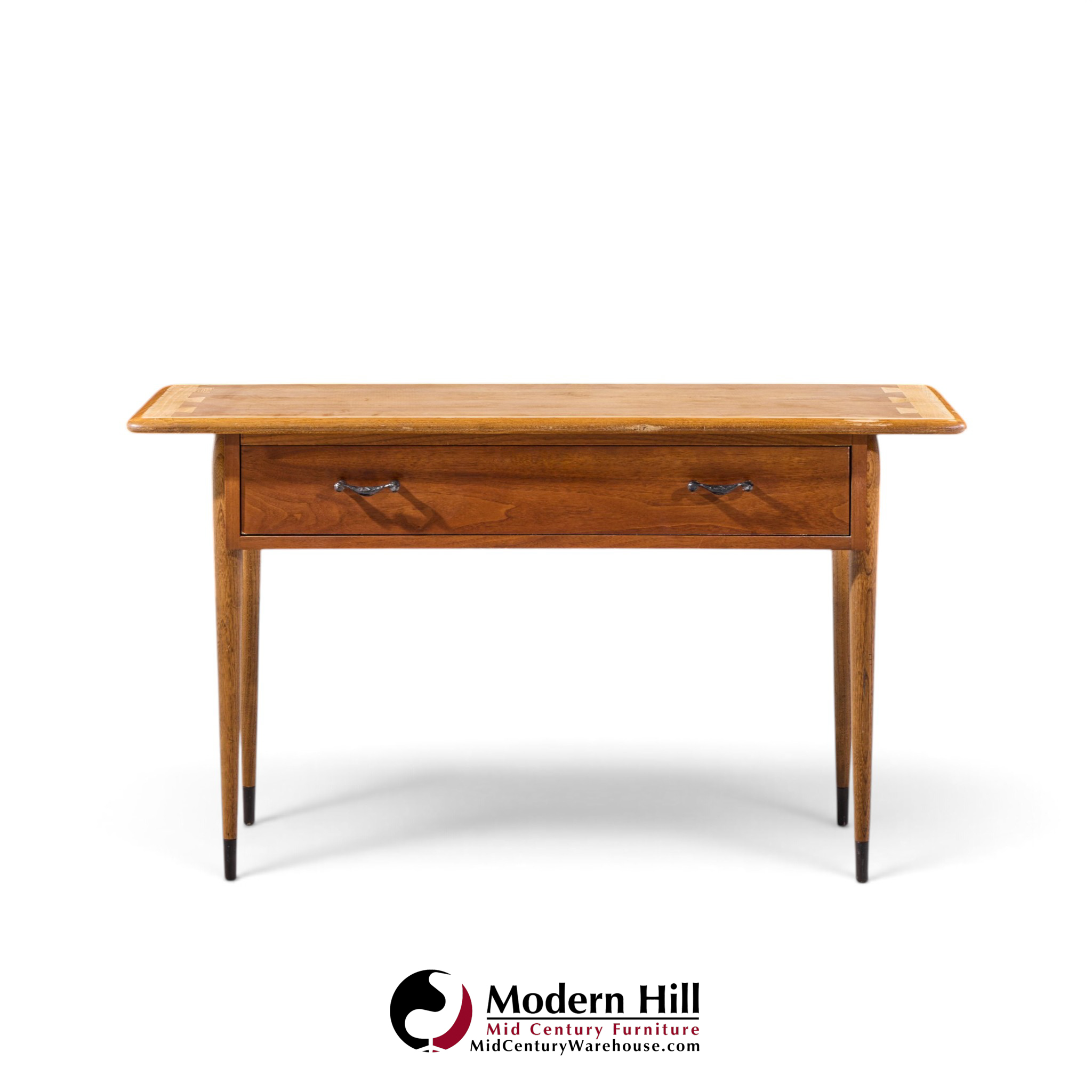 lane acclaim mid century walnut console table