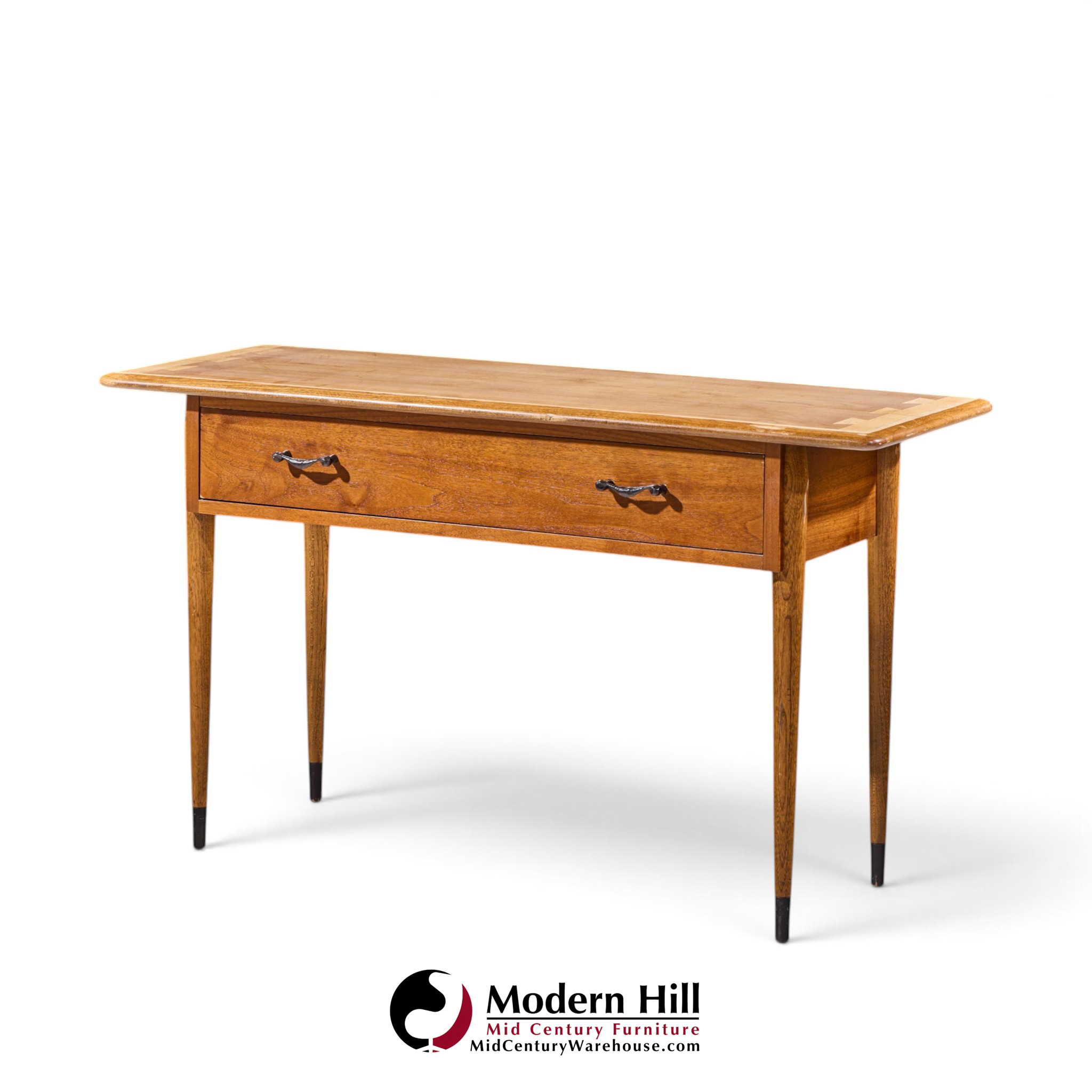 lane acclaim mid century walnut console table