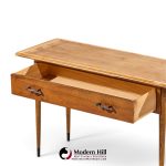 lane acclaim mid century walnut console table