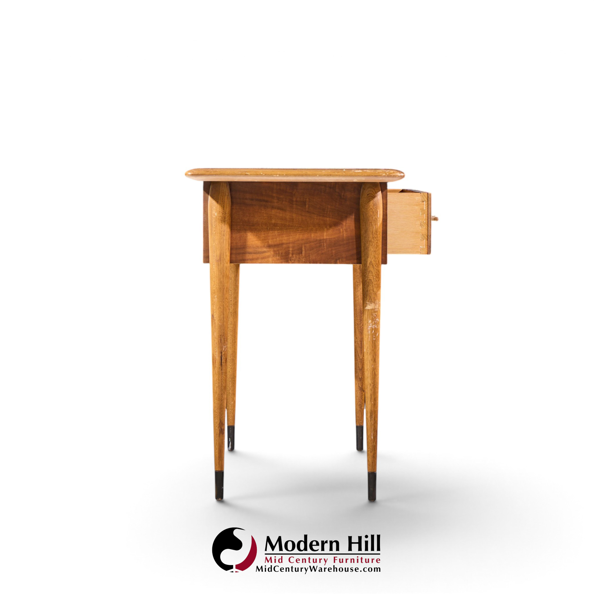 lane acclaim mid century walnut console table