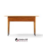 lane acclaim mid century walnut console table