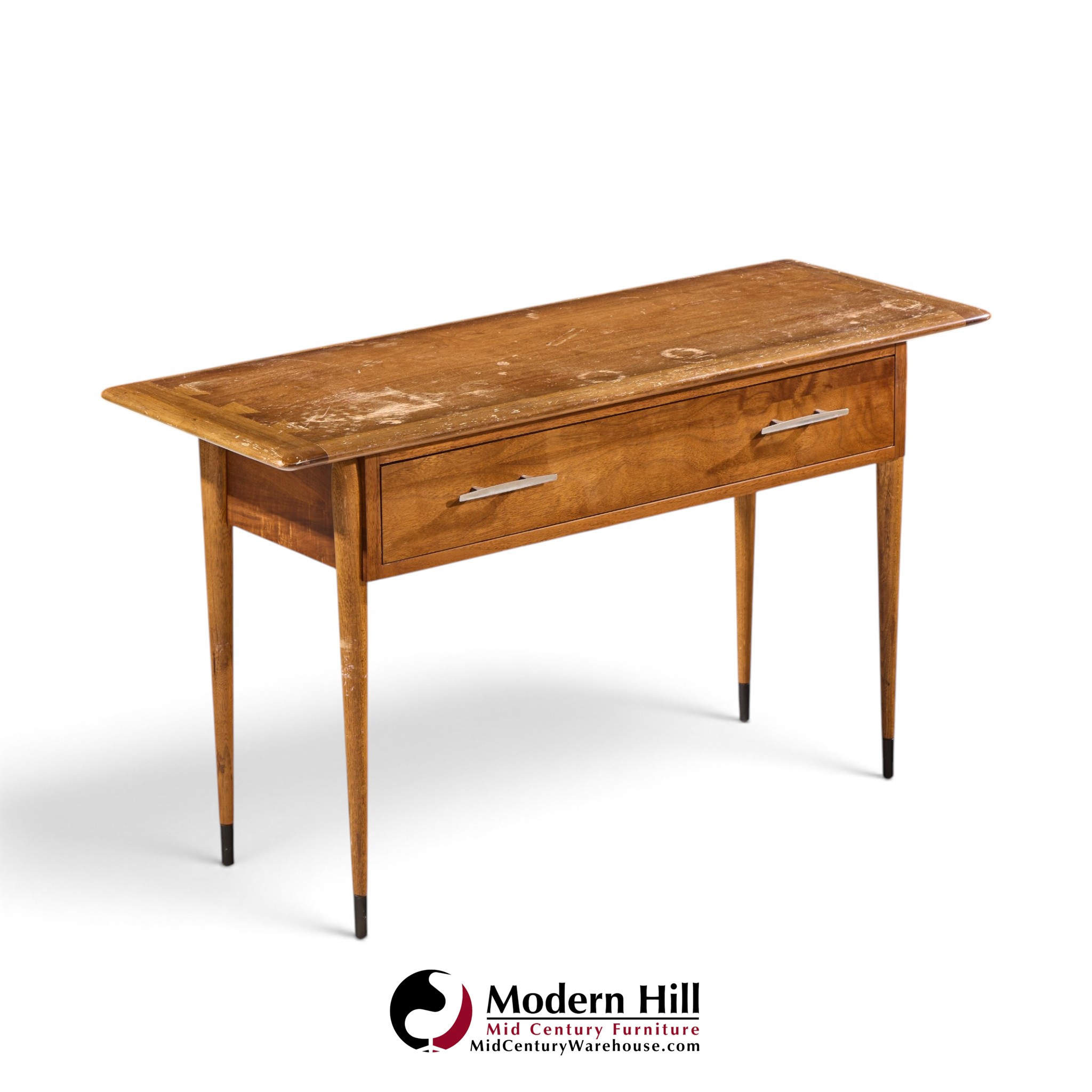 lane acclaim mid century walnut console table
