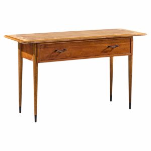 lane acclaim mid century walnut console table