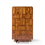 lane staccato brutalist mid century walnut armoire dresser