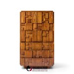 lane staccato brutalist mid century walnut armoire dresser