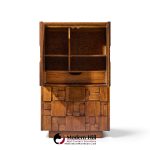 lane staccato brutalist mid century walnut armoire dresser