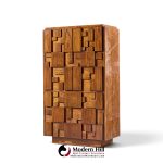 lane staccato brutalist mid century walnut armoire dresser
