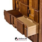 lane staccato brutalist mid century walnut armoire dresser