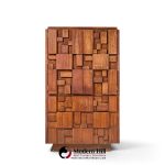 lane staccato brutalist mid century walnut armoire highboy dresser