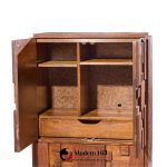 lane staccato brutalist mid century walnut armoire highboy dresser
